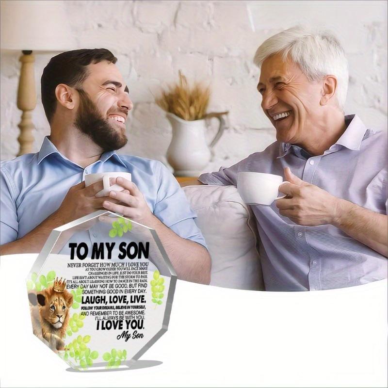 "To My Son" Clear Acrylic Sign - Heartfelt Gift from Mom for All Occasions