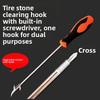 Automobile Tire Stone Removal Hook, Multi-functional Stone Removal Tool for Vehicle Tires, Stone Removal Hook