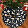 Christmas Tree Skirt Golden Christmas Tree Snowflake Pattern Holiday Tree Cover Versatile Indoor Outdoor Decoration