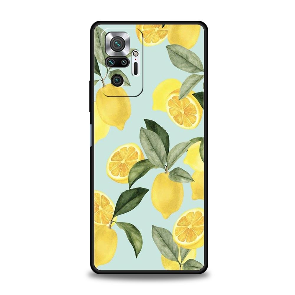 Phone Case For Xiaomi Redmi Note 14 13 12 5G 11 10 Pro Plus 4G 9S 9 14C 13C 12C 10C 9C 9A Soft TPU Cover Fruit Lemon