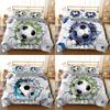 Football Hitting Wall Pattern 3D Visual Effect Print Quilt Cover Cool Sports Style Bedding Set Polyester Comfortable Duvet Cover