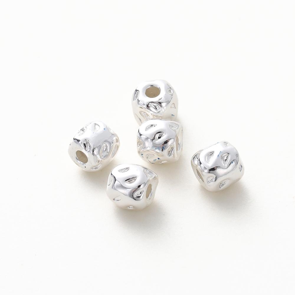 10pcs/lot 14K 18K Gold Plated Spacer Bead Beading Striped Cut Irregular Round Beads Necklace For DIY Jewelry Making Accessories