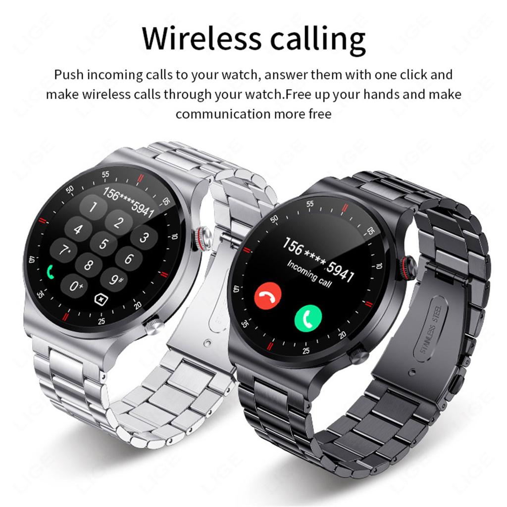Outdoor Sport Smart Watch Men 1.85 inch AMOLED Screen Health Detection Waterproof Bluetooth Call Smartwatch For Android OS