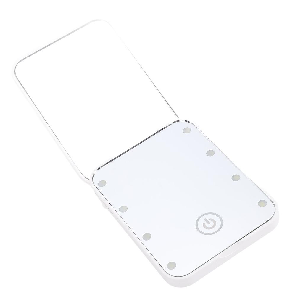 Compact LED Travel Makeup Mirror 2 Sided Magnification Rechargable Portable Handheld Small Lighted Cosmetic Mirror