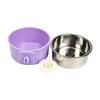 Dog Bowl Removable Stainless Steel Hanging for Puppy Cat Rabbit Guinea Pigs Ferret Bird