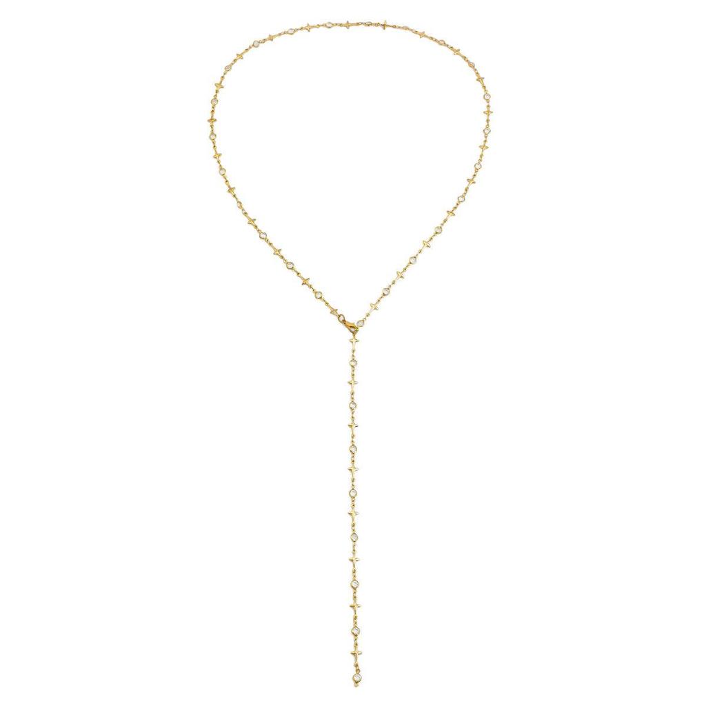 Fresh Daisy Y-Shaped Three-Dimensional Metal Clavicle Necklace