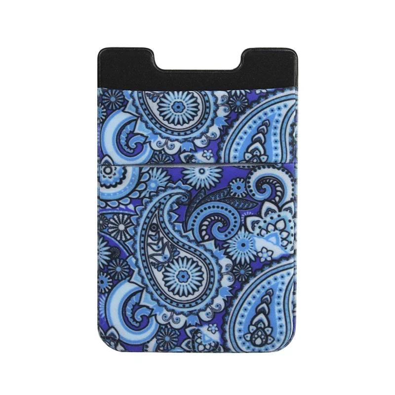 1pcs Thin Women Men Cell Phone ID Credit Card Holder Silicone Case Pouch Back Sticker Slim Wallet Case Card Holder