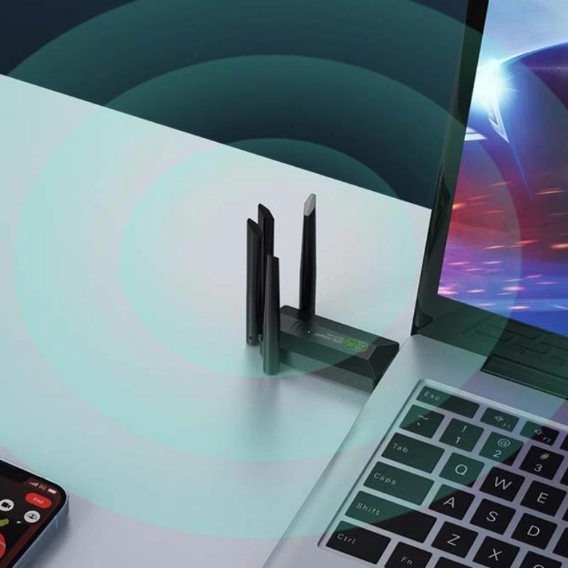 1200 Mbps WiFi USB Adaptörü Çift Bant 2.4G + 5 Ghz Wi-Fi Dongle 4 Anten 802.11AC USB3.0 Yüksek Hızlı Kablosuz Ağ Kartı wifi Alıcısı PC/Dizüstü Bilgisayar