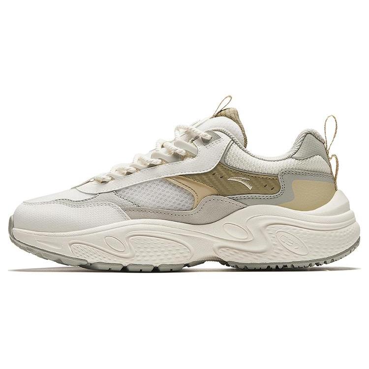 

New Anta Stars Cushioning Wear-Resistant Low-Top Casual Shoes Men s White Gray Yellow 912428837-2 39