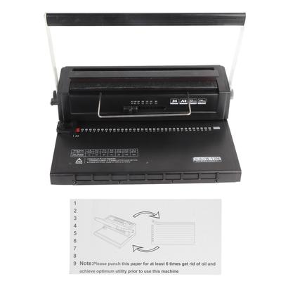 Bindmachine Spiraalveer Draadbinder 34 Vierkante Gaten Ponsen 12 Vel 80g Bindt 120 Vel voor