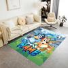 Bluey Soccer Adventure Customizable Name Area Rug Design for Playrooms Kitchen Entryway Outdoor Antislip Carpet Anime Office Decor