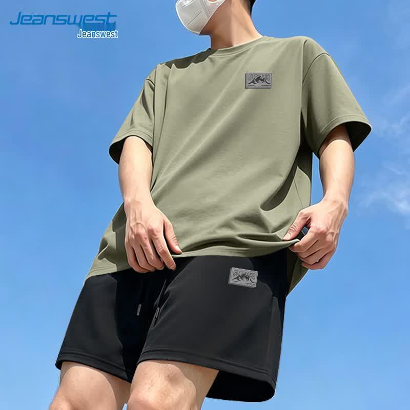 Jeanswest Men's Pure Cotton Casual Two-Piece Set