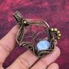Tree Of Life Blue Lace Agate Pendant Copper Wire Wrapped Pendant Genuine Gemstone Jewelry