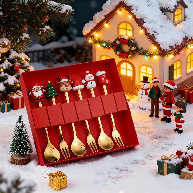 Christmas Spoon & Fork Gift Set