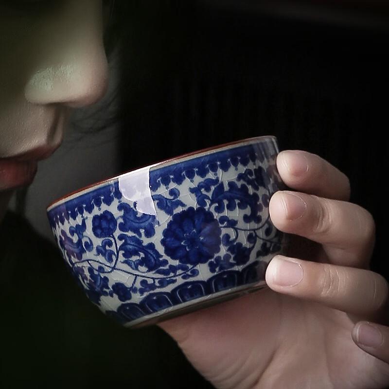 Chinese Retro Ice Crack Glaze Incense & Tea Tasting Cup