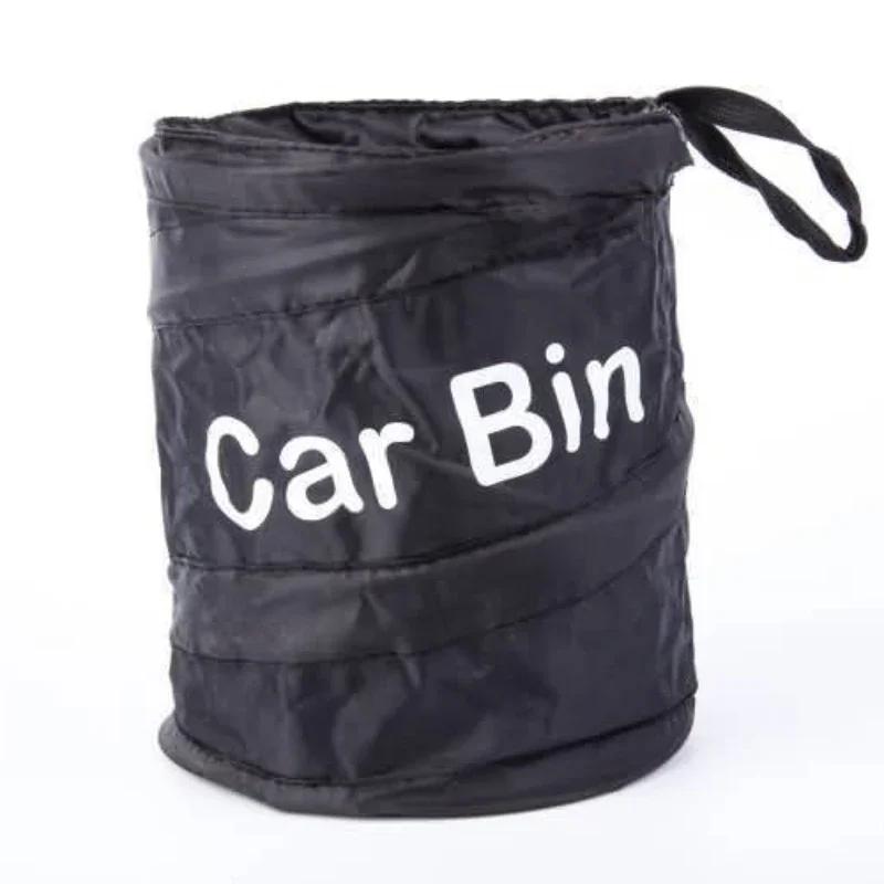 Collapsible Black Car Trash Can Pack Trash Bag Rubbish Waste Bin for Little Leak Proof Car Cooler Bag Garbage Bag Wastebasket