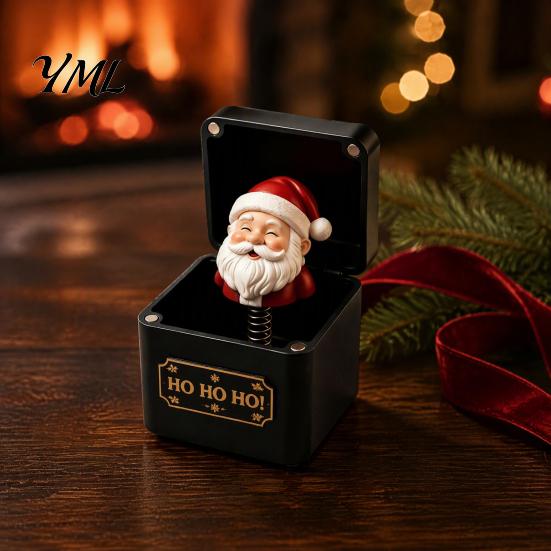 Christmas Themed Surprise Boxes Magic Gift Box, Spring-Loaded Pop-Up Holiday 3D Santa Seasonal Gifts Claus Snowman Angel Elk Trick Box for Xmas