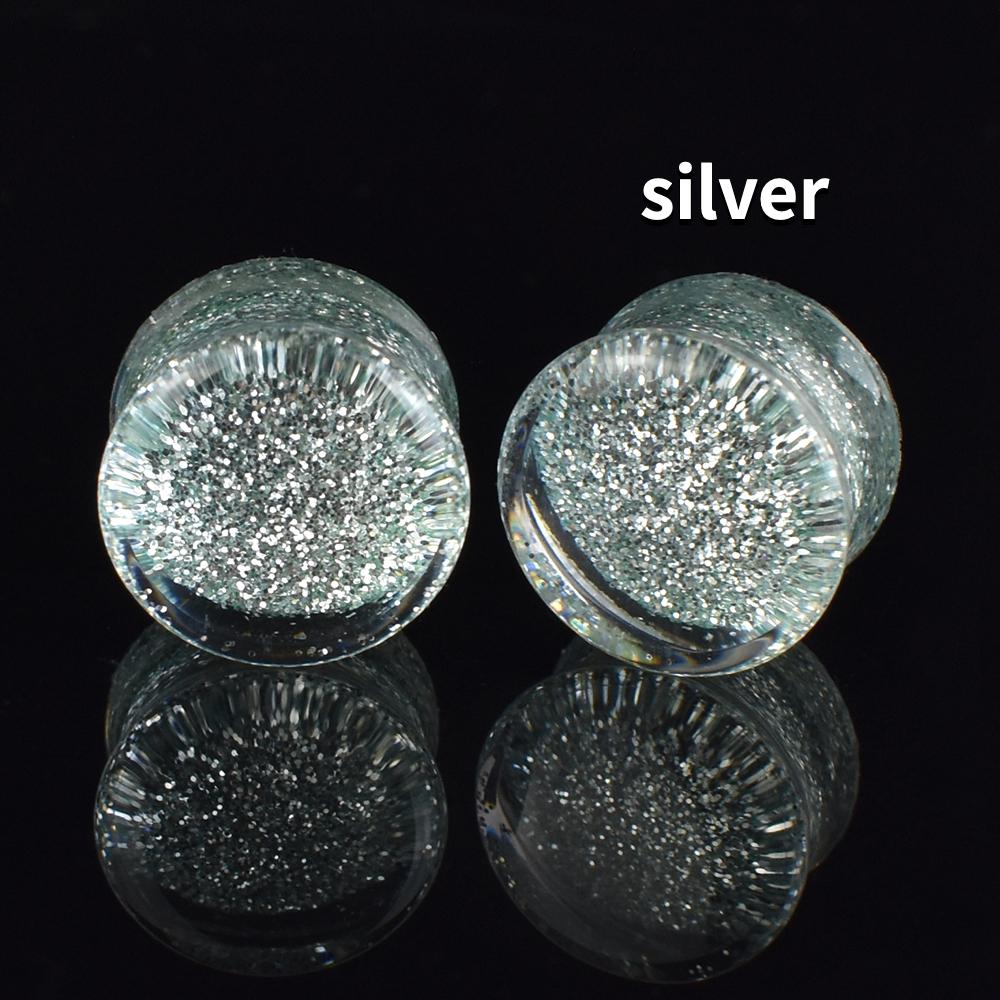 6-50 mm, reine Farbe, glänzende Ohrstöpsel und Tunnel, Ohrdehner, Expander, Ohrpiercing-Schmuck