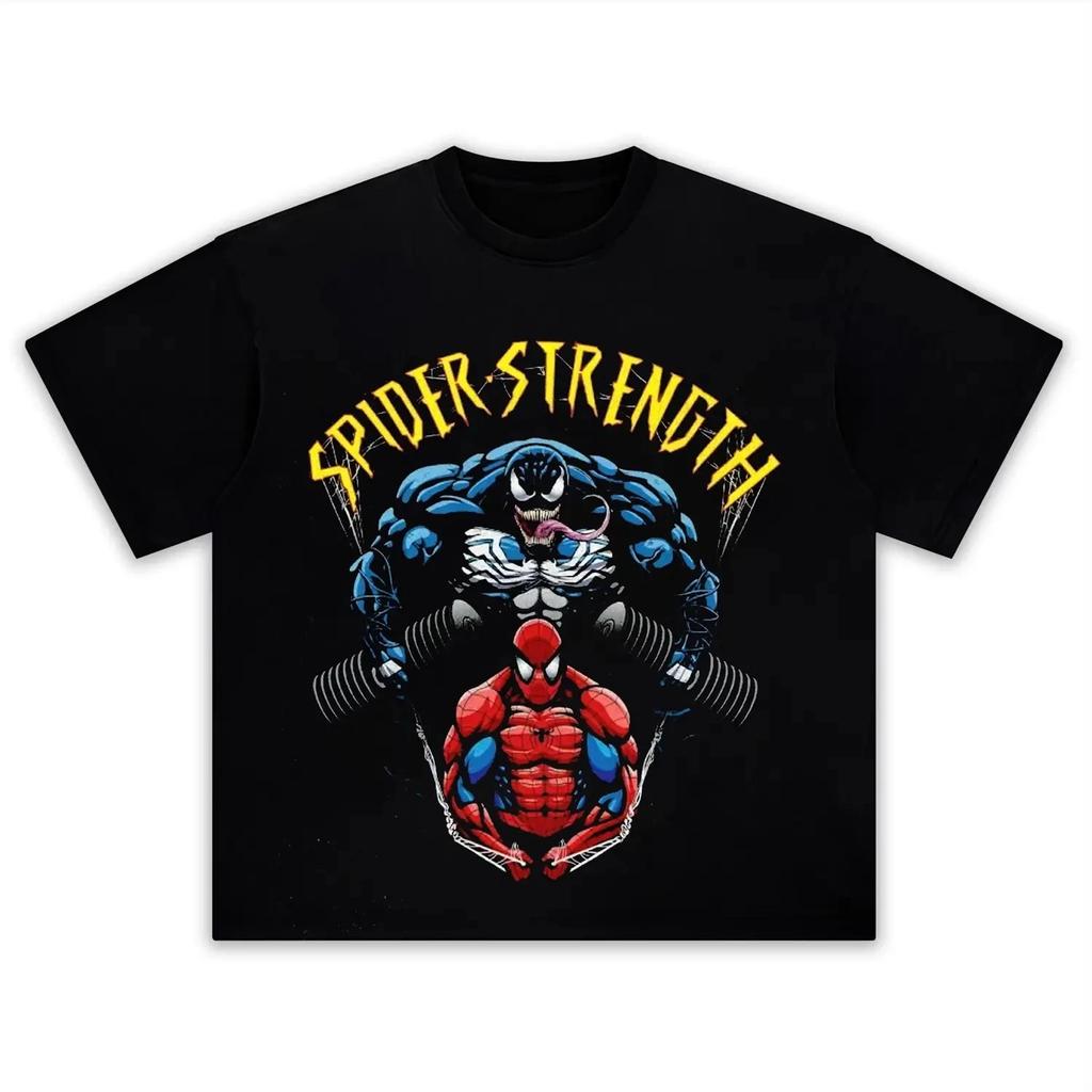 Camiseta Gráfica de Collage de Cómic Vintage de Marvel The Amazing Spider-Man, Camiseta Retro Oversize, Top de Ropa Urbana Unisex de Superhéroes