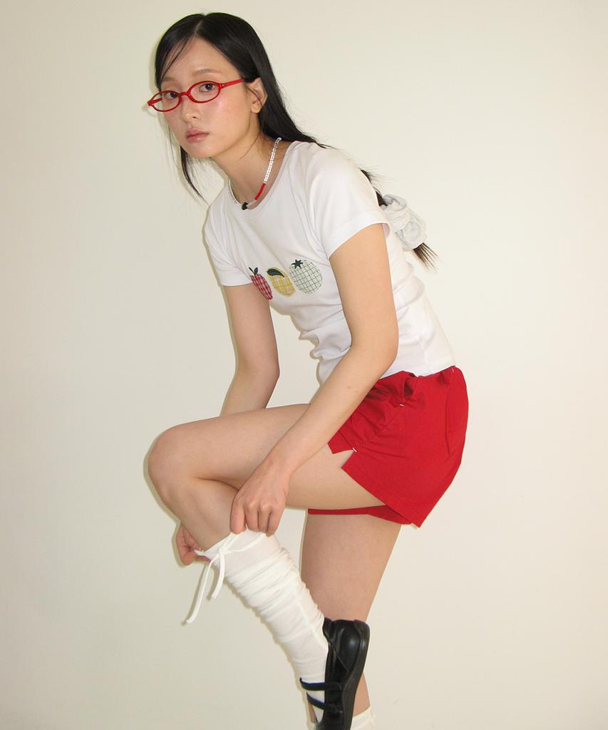 RONRON Heart Pocket Trunk Short Pants Red