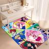 Cute cartoon theme Sailor Moon Tsukino Usagi cartoon rug Multifunctional household anti-slip decorative door mat, outdoor floor mat, and carpet Y14