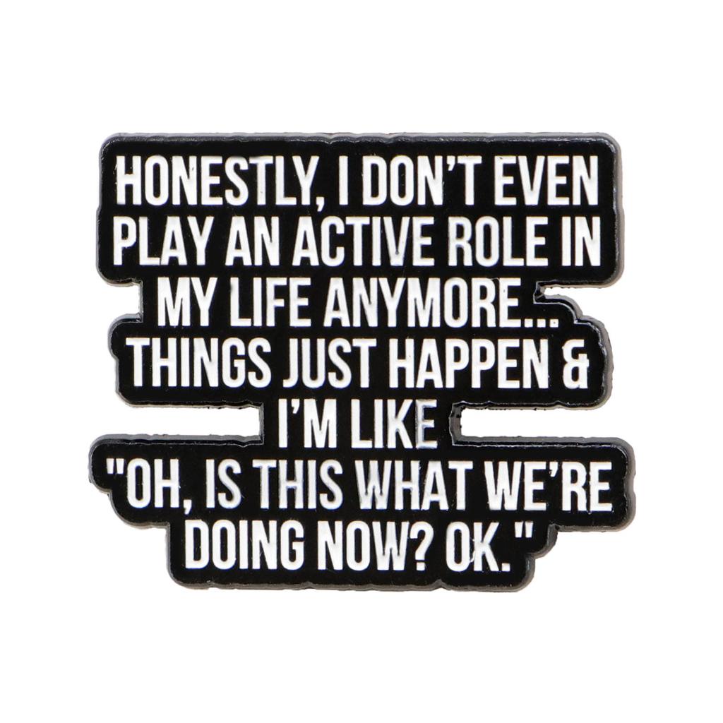 Rainbow Flower Quotes Enamel Brooch Lapel Pin Badge on Backpack Clothing Fashion Jewelry Cosplay Accessories Toys Gifts