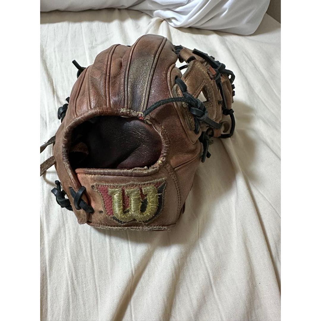 Used Wilson Leather Rigid Gloves Brown