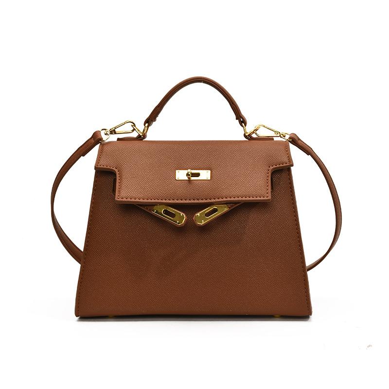 Premium bag palm pattern lock classic portable shoulder trendy women's bag