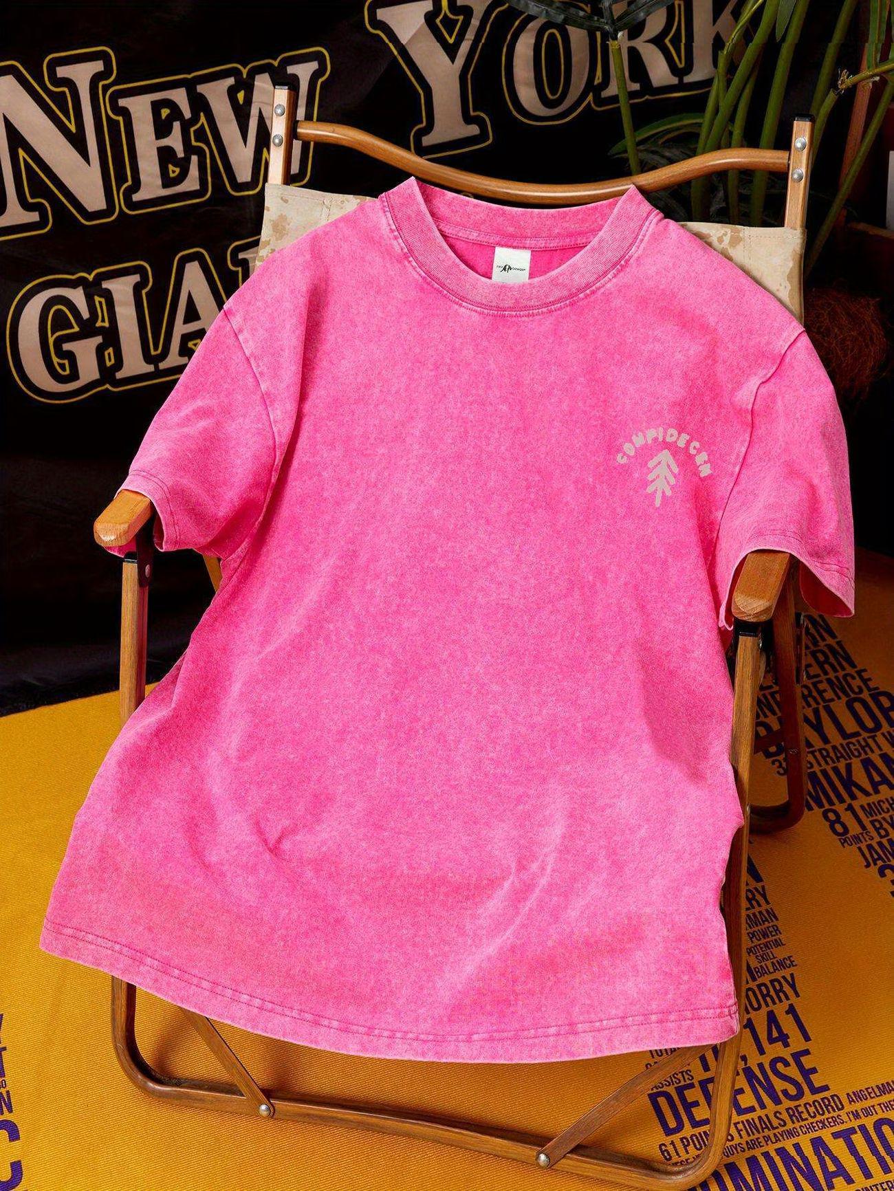 Men s Pure Cotton Distressed European Size Retro Washed T-shirt L