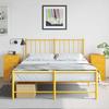 VidaXL Bedside Tables 2 Pcs Mustard Yellow 34.5x39x62 Cm Steel, Cabinet, Bedroom Furniture, Stand of 841782