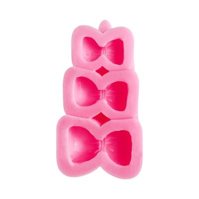 3-Cavity Bowknot Silicone Candle Molds for Epoxy Resin Candle Soap Fondant Chocolate Candy Cement Clay Silicone Molds