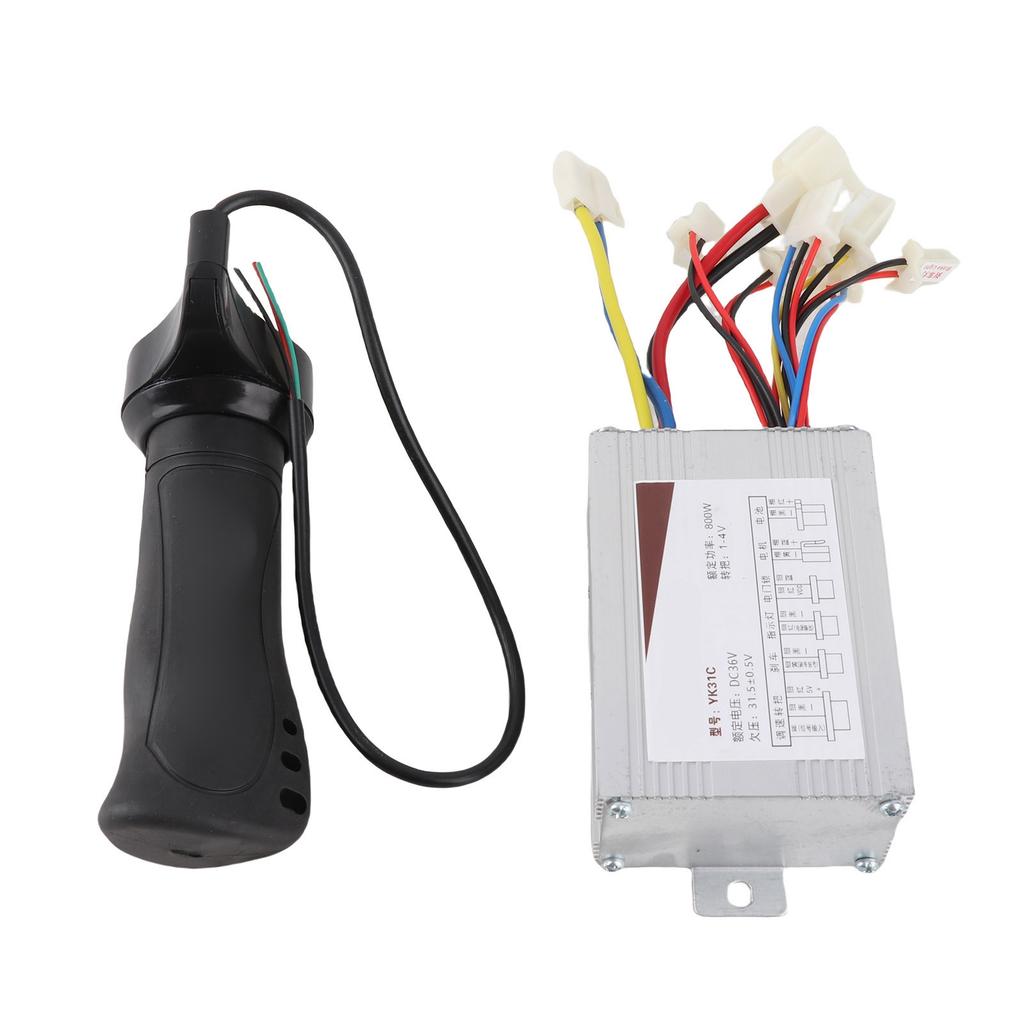 Electric Bicycle Electric Scooter 36V 800W Brush Controller Short Cable Throttle Grip Kit