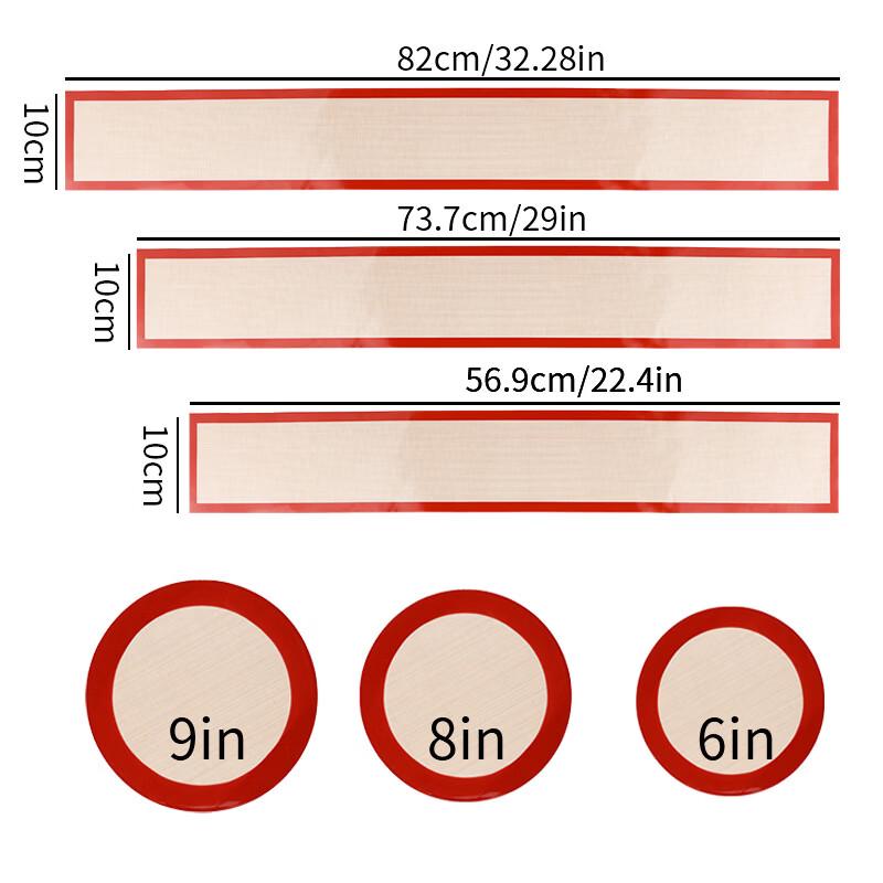 MDNG Red Silicone Baking Mat Set