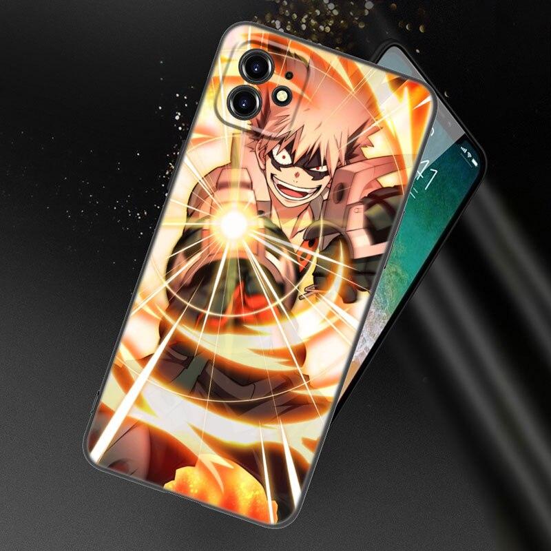 Pouzdro na telefon My Hero Academia pro Apple iPhone 13 12 Mini 11 Pro XS Max XR X 8 7 6S 6 Plus SE 2022 2020 5S 5 Měkký TPU Černý Kryt