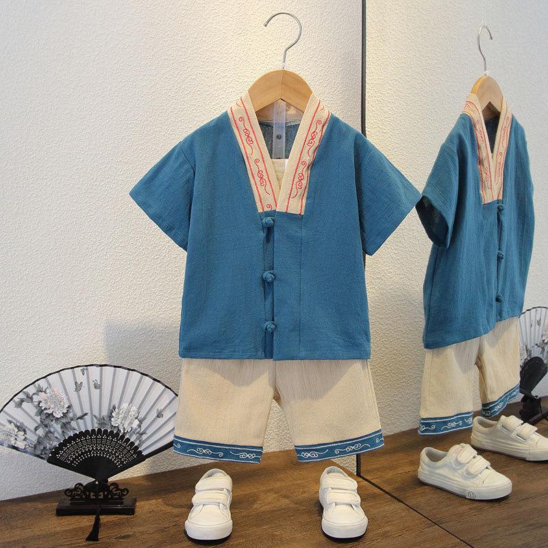 Chlapecké Hanfu Letní Tenké Tangové Šaty Dětské Pánské Dětské Léto