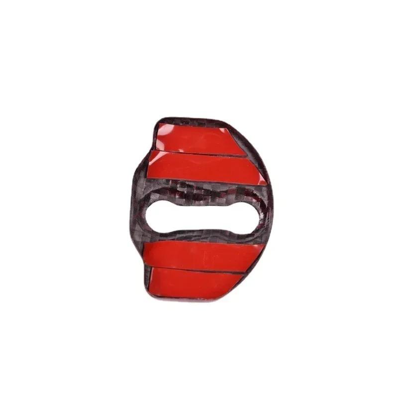 For Tesla Model Y 3 Interior Accessories Real Dry Carbon Fiber 4pcs Door Lock Buckle Protector Cover Latches Door Stopper Covers