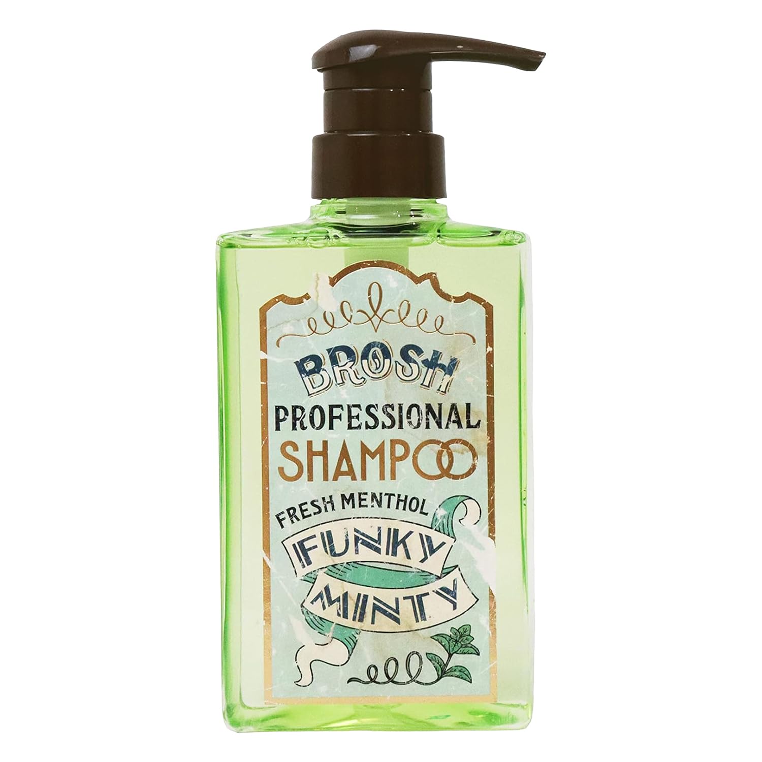 

BROSH ШАМПУНЬ FUNKY MINTY 400мл Ботанический шампунь Ледяная мята, зелёный