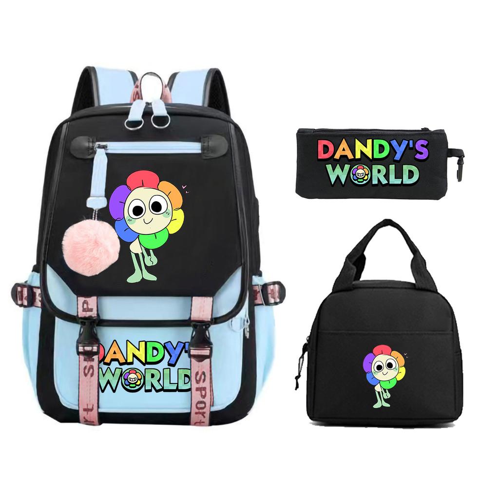 Dandy's World Print Fashion Backpack Set Cross-border Trend Campus Male and Female Versatile Student Bag