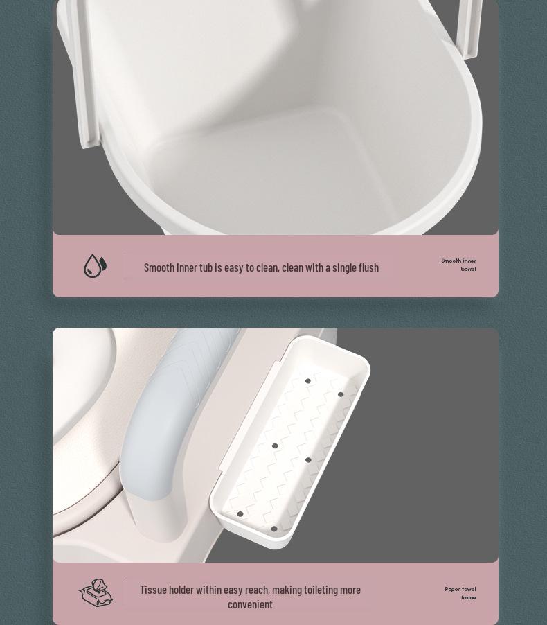 Adjustable Stainless Steel Commode Chair for Elderly and Pregnant Women, Portable with Bedpan