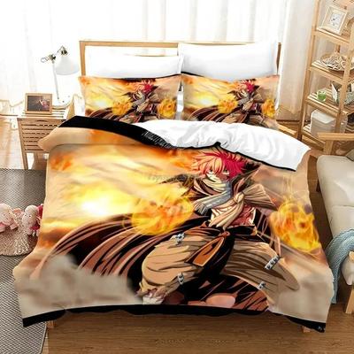 Fairy Tail Bedding Set, Anime Bed Set, Duvet Cover Sets, 3D Print, Single, Twin, Full, Queen, King Size, Adult, Kid, Bedroom,