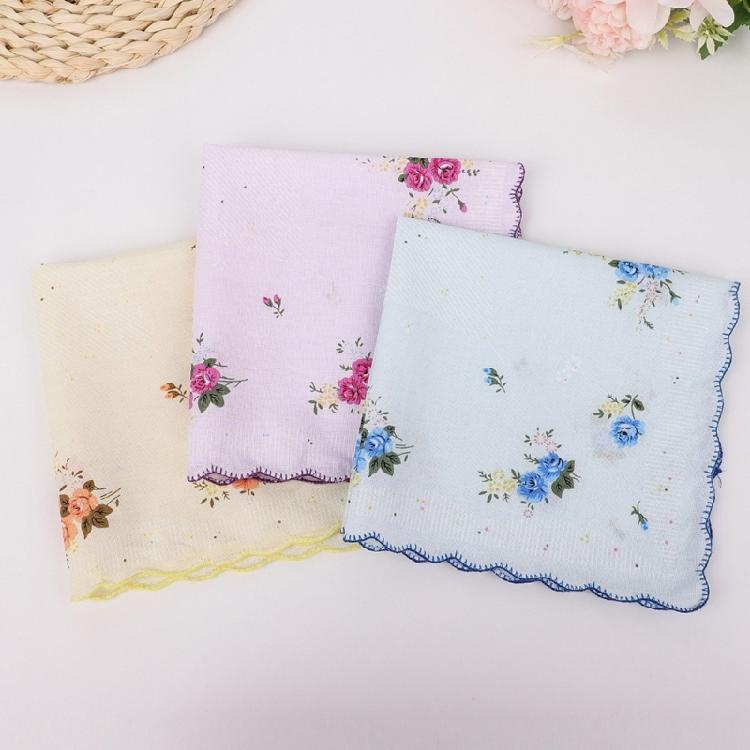 Breathable Cotton Bridal Handkerchief Delicately Woven Lace Accents Suitable for Sensitive Skin