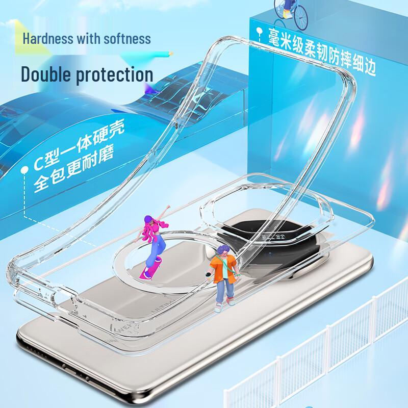 Magnetyczne przezroczyste etui na telefon Huawei Mate 70 RS