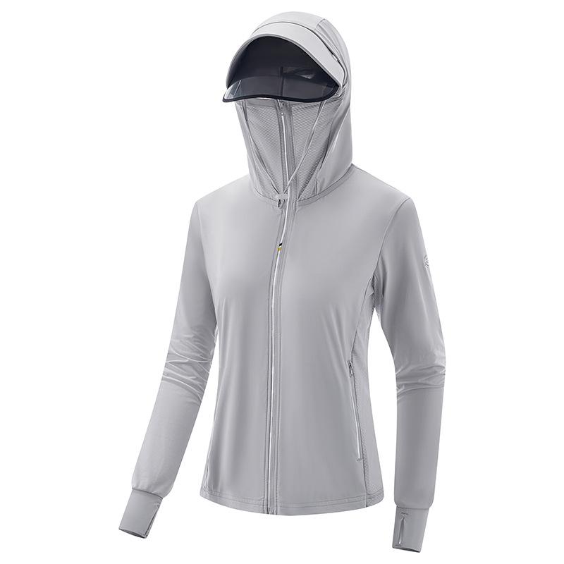 Skin clothing Outdoor fishing sunscreen clothing Summer new upf50 UV protection jacket Ice silk sunscreen clothing