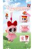 Powerpuff Girls Plaid Plush Raincoat Pendant with Detachable Bag
