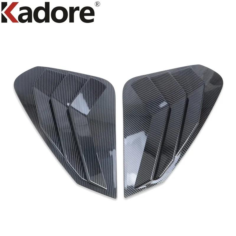 For Toyota RAV4 RAV 4 -   2024 Carbon Car Rear Window Side Vent Louver Shutter Cover Trim Exterior Accessories