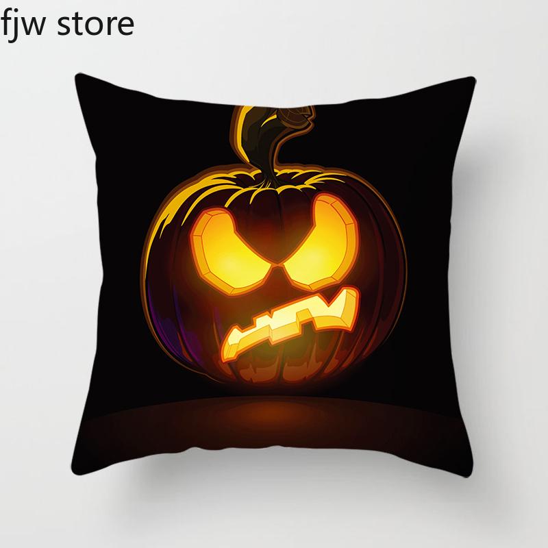 Halloween Decoration Pillowcase Pumpkin Ghost Face Party Sofa Cushion Cover Bedroom Home Decor 45x45cm