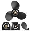 3 Blades Boat Motor Propeller 10 Splines Teeth Right Rotation 10in Pitch Replacement for SUZUKI 8‑20HP Outboard Engines