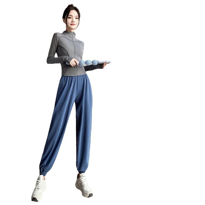 Women's High-End 2024 Yoga Suit Set: Quick-Dry Sports Jacket & Casual Pilates Pants