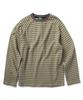 SUPERSUB Gestreiftes Raglan-Langarm-T-Shirt - Khaki