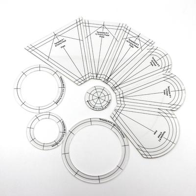 DIY Sewing Ruler Set of 10 Shaped Transparent Acrylic Garment Design Ruler